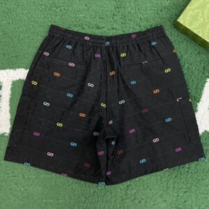 구찌 멀티 컬러 GG로고 반바지 블랙