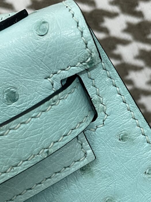 에르메스 켈리 19 은장 민트 타조가죽 핸드백 크로스백 레플리카 미러급 SA급 S급 고퀄리티 최상급 하이엔드 가방 [여성] 9