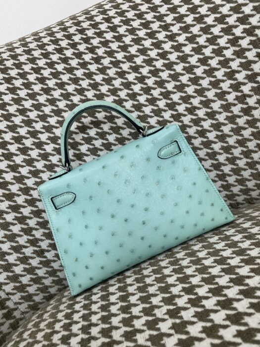 에르메스 켈리 19 은장 민트 타조가죽 핸드백 크로스백 레플리카 미러급 SA급 S급 고퀄리티 최상급 하이엔드 가방 [여성] 2