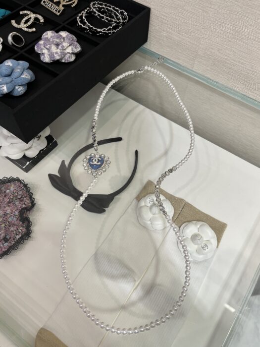 샤넬 CC로고 스카이 블루 하트 긴 진주 목걸이 레플리카 미러급 SA급 S급 고퀄리티 최상급 하이엔드 악세사리 [여성] 7