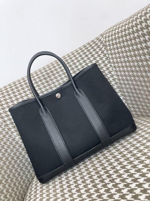 에르메스 가든파티 30 캔버스 은장 배색 블랙 negonda 레플리카 미러급 SA급 S급 고퀄리티 최상급 하이엔드 가방 [여성]