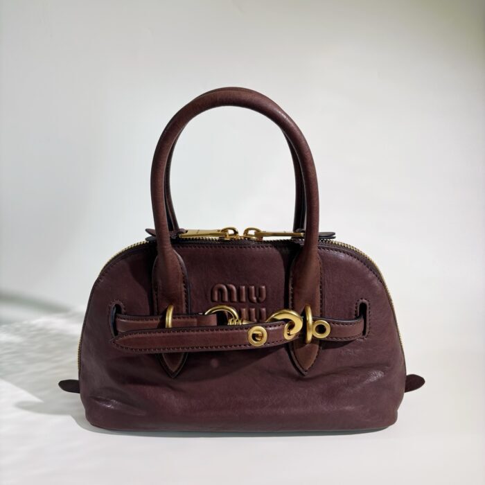 미우미우 아벙츄어 나파 레더 탑 핸들 스몰 백 와인 5BB169  핸드백 레플리카 미러급 SA급 S급 고퀄리티 최상급 하이엔드 가방 [여성]