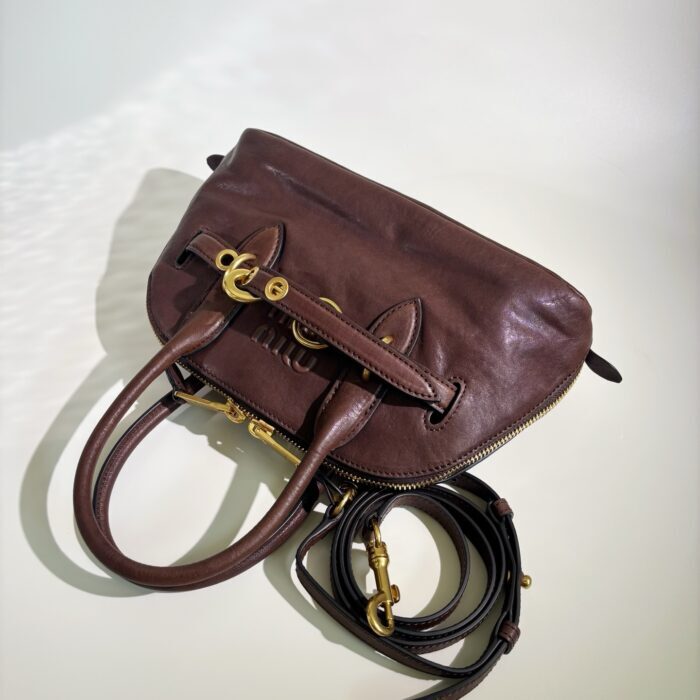 미우미우 아벙츄어 나파 레더 탑 핸들 스몰 백 와인 5BB169  핸드백 레플리카 미러급 SA급 S급 고퀄리티 최상급 하이엔드 가방 [여성] 5