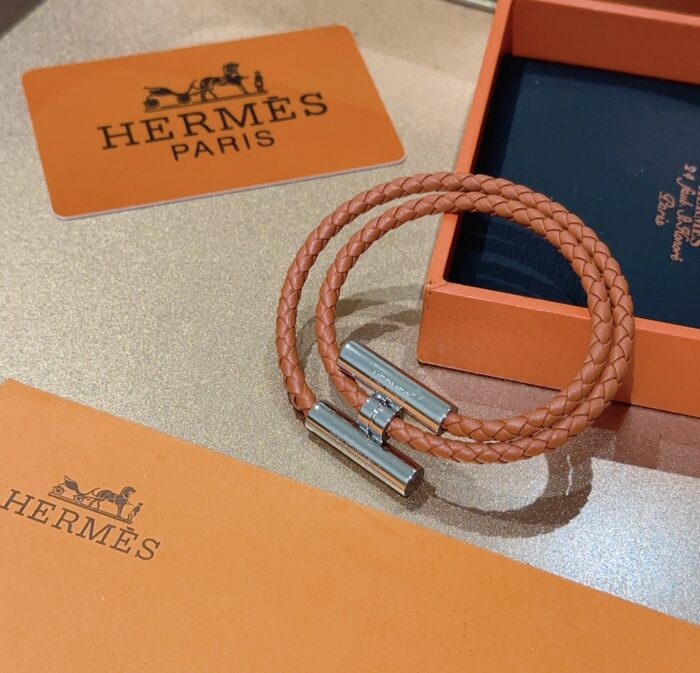 에르메스 남자 브레이슬릿 퍼즐 가죽 끈 매듭 팔찌 오랜지 실버 레플리카 미러급 SA급 S급 고퀄리티 최상급 하이엔드 악세사리 [남성] 8