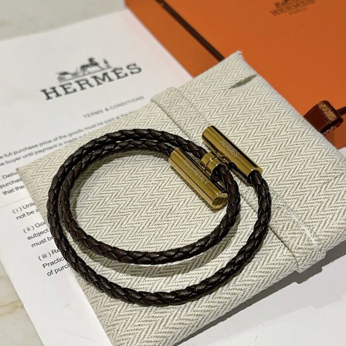 에르메스 남자 브레이슬릿 퍼즐 가죽 끈 매듭 팔찌 브라운 골드 레플리카 미러급 SA급 S급 고퀄리티 최상급 하이엔드 악세사리 [남성] 7