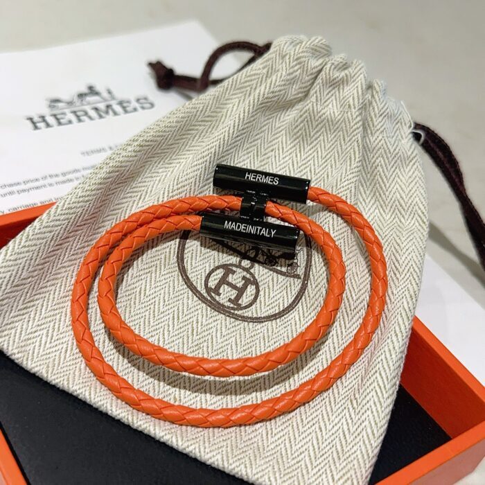 에르메스 남자 브레이슬릿 퍼즐 가죽 끈 매듭 팔찌 오랜지 블랙 레플리카 미러급 SA급 S급 고퀄리티 최상급 하이엔드 악세사리 [남성] 5