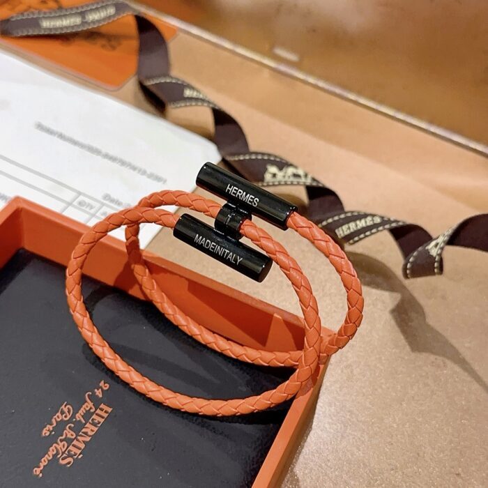 에르메스 남자 브레이슬릿 퍼즐 가죽 끈 매듭 팔찌 오랜지 블랙 레플리카 미러급 SA급 S급 고퀄리티 최상급 하이엔드 악세사리 [남성] 7