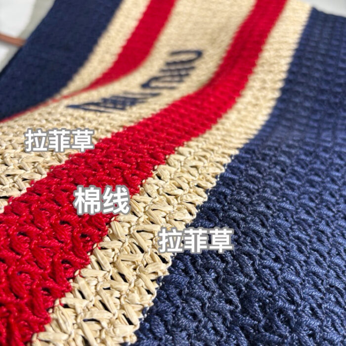 미우미우 라피아 이펙트 우븐 토트백 내츄럴 블루 5BG228 레플리카 미러급 SA급 S급 고퀄리티 최상급 하이엔드 가방 [여성] 11