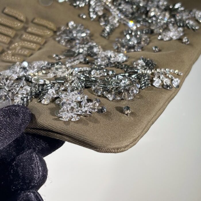 미우미우 자수 개버딘 아이비 백 올리브 그린 5BA281  숄더백 핸드백 레플리카 미러급 SA급 S급 고퀄리티 최상급 하이엔드 가방 [여성] 9