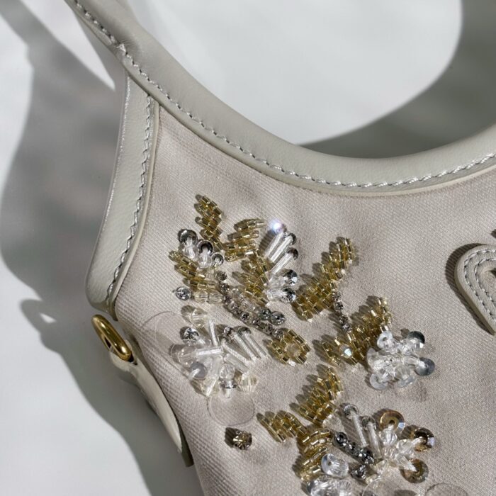 미우미우 자수 개버딘 아이비 백 초크 5BA281 핸드백 숄더백 레플리카 미러급 SA급 S급 고퀄리티 최상급 하이엔드 가방 [여성] 13