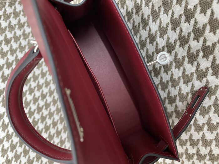 에르메스 켈리 19 은장 다크 레드 box 핸드백 크로스백 레플리카 미러급 SA급 S급 고퀄리티 최상급 하이엔드 가방 [여성] 3