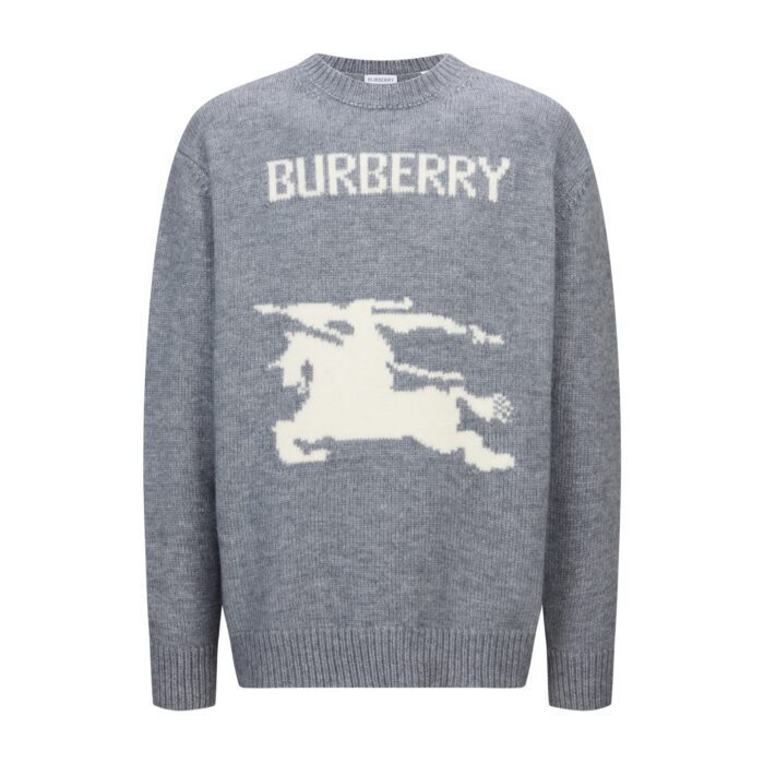 버버리 캐시미어 승마 자카드 긴팔 라운드 니트 그레이 레플리카 미러급 SA급 S급 고퀄리티 하이엔드 최상급 의류 [남성여성공용]