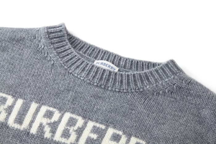 버버리 캐시미어 승마 자카드 긴팔 라운드 니트 그레이 레플리카 미러급 SA급 S급 고퀄리티 하이엔드 최상급 의류 [남성여성공용] 6