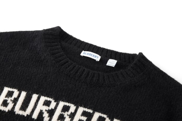 버버리 캐시미어 승마 자카드 긴팔 라운드 니트 블랙 레플리카 미러급 SA급 S급 고퀄리티 하이엔드 최상급 의류 [남성여성공용] 6