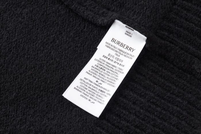 버버리 캐시미어 승마 자카드 긴팔 라운드 니트 블랙 레플리카 미러급 SA급 S급 고퀄리티 하이엔드 최상급 의류 [남성여성공용] 12