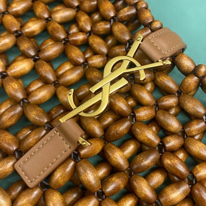 생로랑 우드 비즈 소재의 LE 5 A 7 라지백 823807 브라운 숄더백 레플리카 미러급 SA급 S급 고퀄리티 최상급 하이엔드 가방 [여성] 6