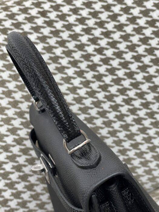 에르메스 켈리 25 은장 블랙 이음 epsom 도마뱀 가죽 핸드백 크로스백 레플리카 미러급 SA급 S급 고퀄리티 최상급 하이엔드 가방 [여성] 5