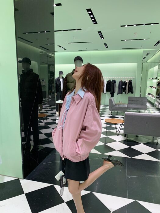 프라다 블루종 자켓 핑크 레플리카 미러급 SA급 S급 고퀄리티 하이엔드 최상급 의류 [여성] 2