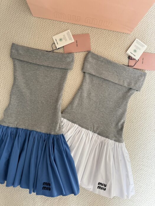 미우 미우 포플린 앤 저지 미니스커트 레플리카 미러급 SA급 S급 고퀄리티 하이엔드 최상급 의류 [여성] 18