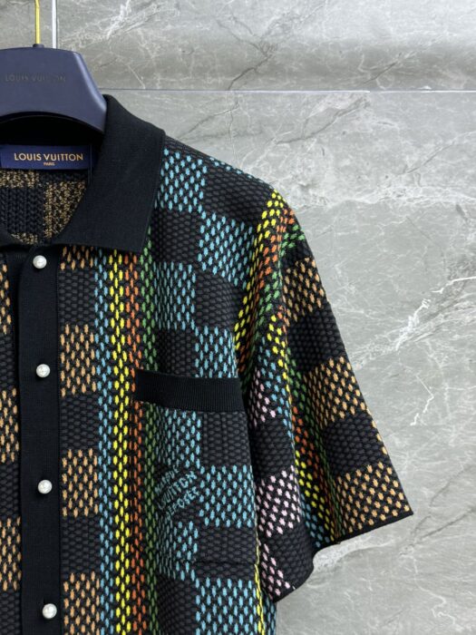 루이비통 다미에 쇼트 슬리브드 코튼 니트 셔츠 레플리카 미러급 SA급 S급 고퀄리티 하이엔드 최상급 의류 [남성여성공용] 12