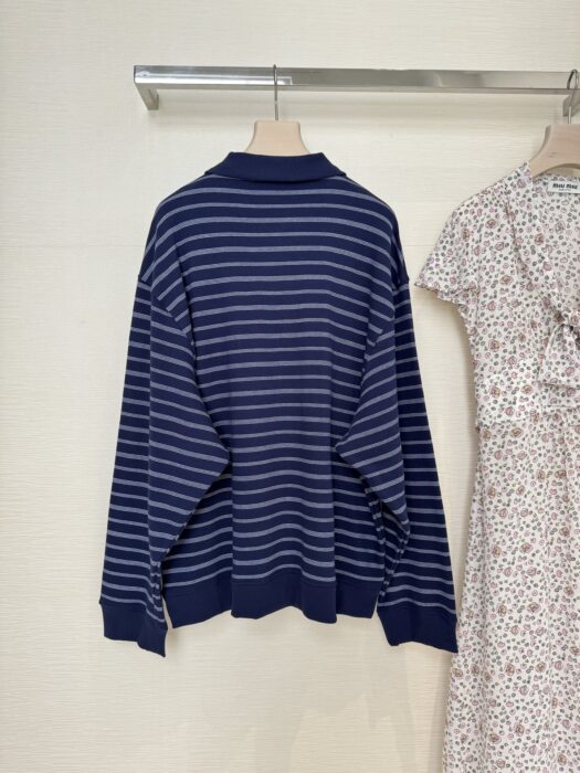 미우미우 스트라이프 지퍼 폴로 셔츠 레플리카 미러급 SA급 S급 고퀄리티 하이엔드 최상급 의류 [여성] 7