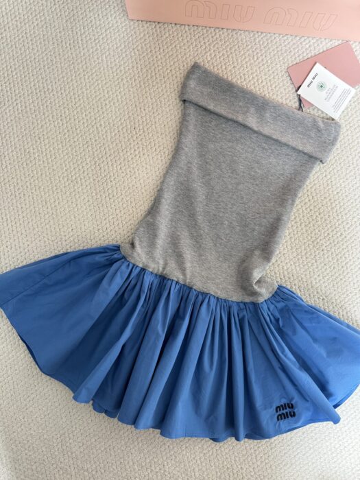 미우 미우 포플린 앤 저지 미니스커트 레플리카 미러급 SA급 S급 고퀄리티 하이엔드 최상급 의류 [여성] 14
