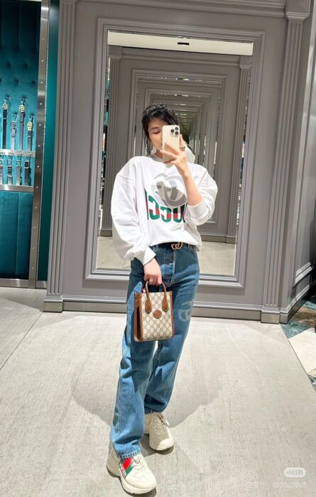 구찌 프린트 코튼 저지 스웨트셔츠 레플리카 미러급 SA급 S급 고퀄리티 하이엔드 최상급 의류 [남성여성공용] 12