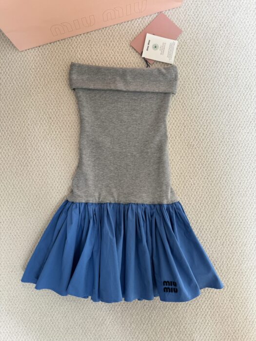 미우 미우 포플린 앤 저지 미니스커트 레플리카 미러급 SA급 S급 고퀄리티 하이엔드 최상급 의류 [여성] 15