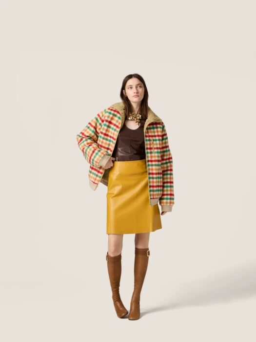 미우미우 플리스 안감 체크 블루종 자켓 레플리카 미러급 SA급 S급 고퀄리티 하이엔드 최상급 의류 [여성] 20