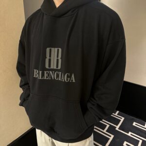 발렌시아가 BB 모노그램 프린트 후드티 블랙 레플리카 미러급 SA급 S급 고퀄리티 하이엔드 최상급 의류 [남성]