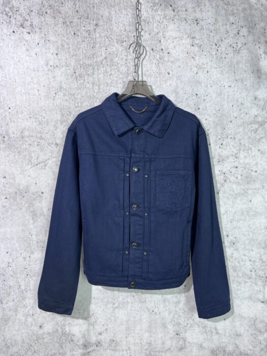 루이비통 포켓 로고 자수 데님 자켓 블루 레플리카 미러급 SA급 S급 고퀄리티 하이엔드 최상급 의류 [남성여성공용] 3