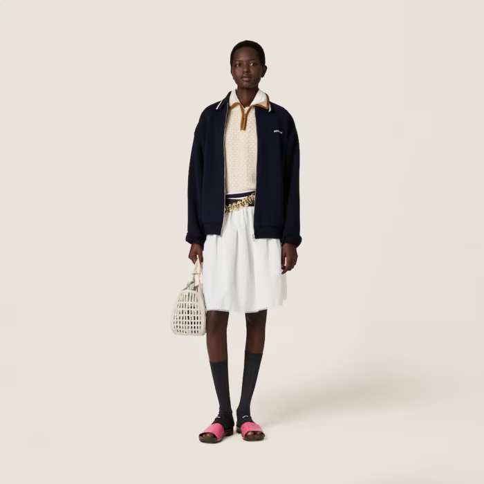 미우미우 본디드 피케 및 테크니컬 저지 블루종 자켓 레플리카 미러급 SA급 S급 고퀄리티 하이엔드 최상급 의류 [여성] 18