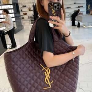 생로랑 퀼트 램스킨 ICARE 맥시 쇼퍼백 와인 698651  레플리카 미러급 SA급 S급 고퀄리티 최상급 하이엔드 가방 [여성]
