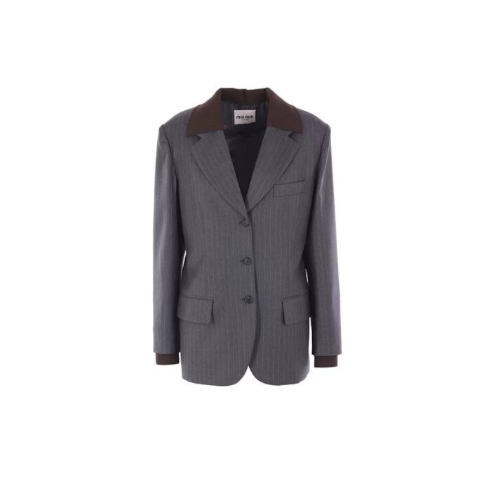 미우미우 싱글 브레스티드 핀스트라이프 자켓 레플리카 미러급 SA급 S급 고퀄리티 하이엔드 최상급 의류 [남성여성공용] 12