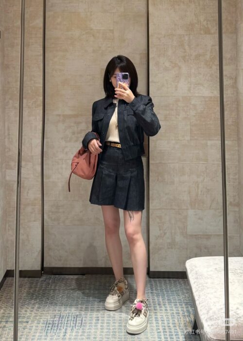 펜디 라이트 블루 샴브레이 보머 자켓 레플리카 미러급 SA급 S급 고퀄리티 하이엔드 최상급 의류 [여성] 7