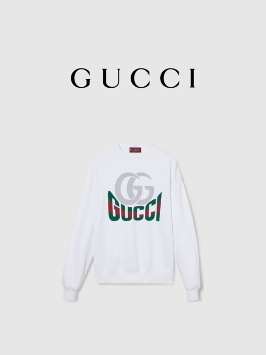 구찌 프린트 코튼 저지 스웨트셔츠 레플리카 미러급 SA급 S급 고퀄리티 하이엔드 최상급 의류 [남성여성공용] 8