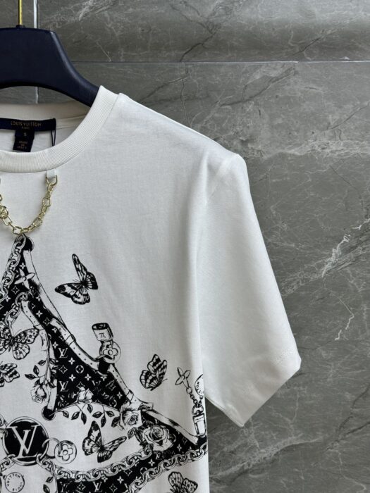 루이비통 버터플라이 프린트 티셔츠 레플리카 미러급 SA급 S급 고퀄리티 하이엔드 최상급 의류 [여성] 4