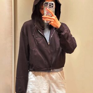프라다 리버시블 코튼 저지 및 리나일론 후디 레플리카 미러급 SA급 S급 고퀄리티 하이엔드 최상급 의류 [여성]