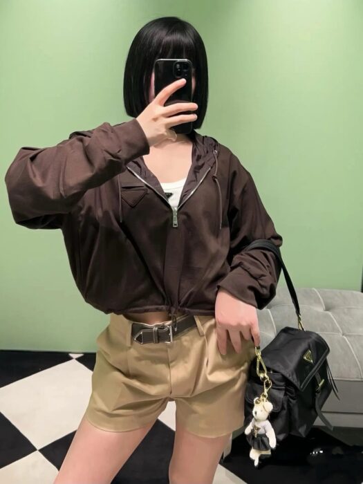 프라다 리버시블 코튼 저지 및 리나일론 후디 레플리카 미러급 SA급 S급 고퀄리티 하이엔드 최상급 의류 [여성] 5