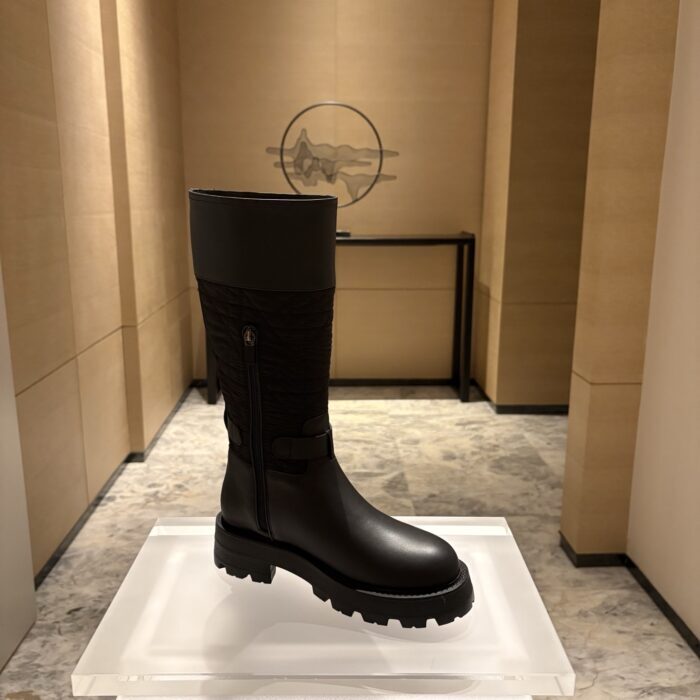 디올 D-타운 부츠 카프스킨 앤 나일론 자수 까나쥬 모티프 블랙 레플리카 미러급 SA급 S급 고퀄리티 최상급 하이엔드 신발 [남성여성공용] 2