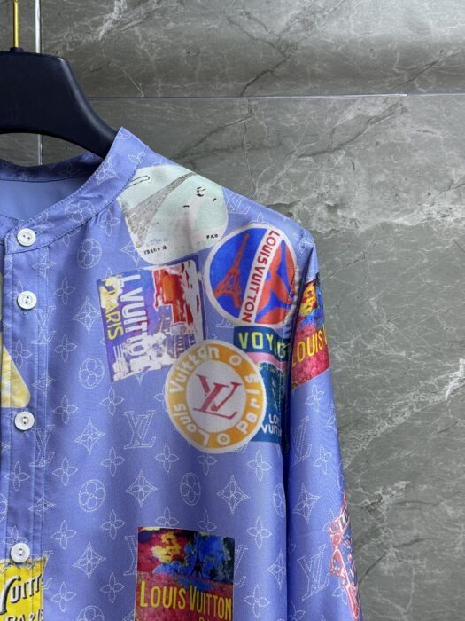 루이비통 마히나 패치 실크 셔츠 레플리카 미러급 SA급 S급 고퀄리티 하이엔드 최상급 의류 [여성] 4