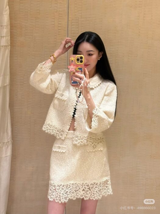 샤넬 레이스 니트 스커트 레플리카 미러급 SA급 S급 고퀄리티 하이엔드 최상급 의류 [여성] 2