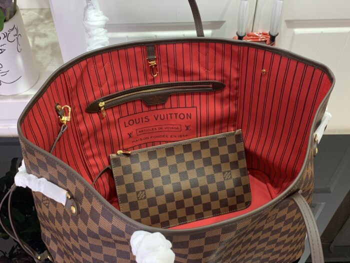 루이비통 네버풀 GM 라지 N40597 다미에 브라운 레드 핸드백 토트백 레플리카 미러급 SA급 S급 고퀄리티 최상급 하이엔드 가방 [여성] 4
