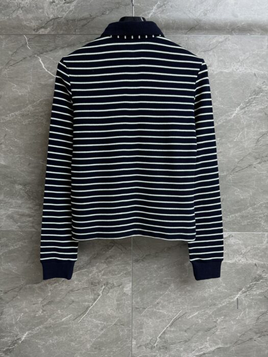 셀린느 트리오페 스트라이프 폴로 여성 카라 긴팔 티셔츠 레플리카 미러급 SA급 S급 고퀄리티 하이엔드 최상급 의류 [여성] 12