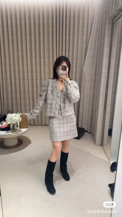 샤넬 골드 체크 드레스 레플리카 미러급 SA급 S급 고퀄리티 하이엔드 최상급 의류 [여성] 3