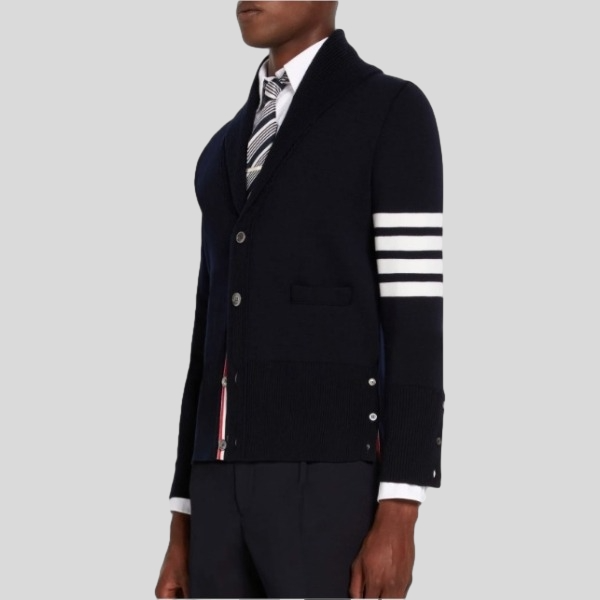 톰브라운 사선 메리노울 숄카라 가디건 레플리카 미러급 SA급 S급 고퀄리티 하이엔드 최상급 의류 [남성여성공용] 3