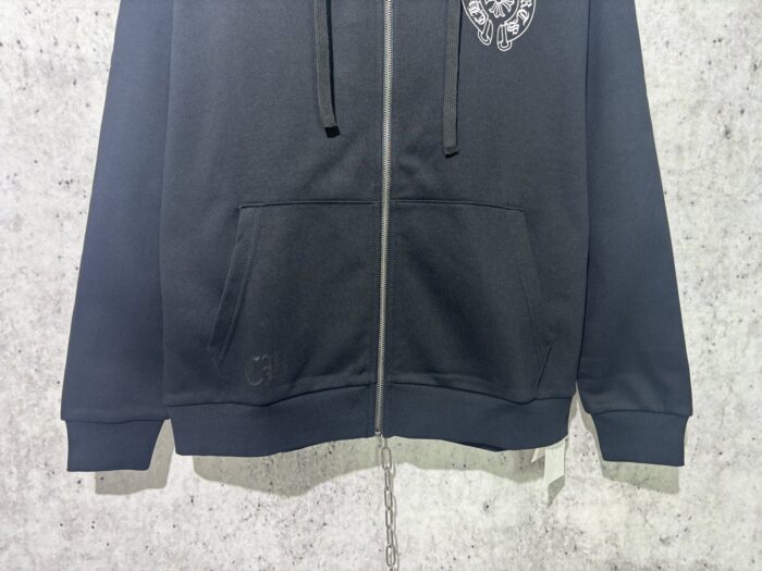 크롬하츠 모노그램 프린트 후드집업 블랙 레플리카 미러급 SA급 S급 고퀄리티 하이엔드 최상급 의류 [남성여성공용] 12