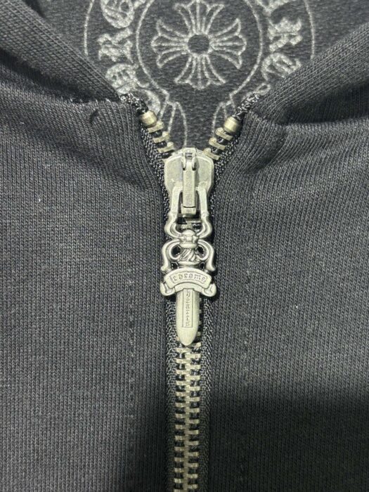 크롬하츠 모노그램 프린트 후드집업 블랙 레플리카 미러급 SA급 S급 고퀄리티 하이엔드 최상급 의류 [남성여성공용] 15