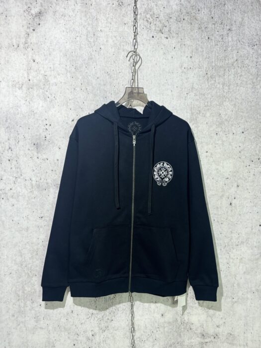 크롬하츠 모노그램 프린트 후드집업 블랙 레플리카 미러급 SA급 S급 고퀄리티 하이엔드 최상급 의류 [남성여성공용] 8