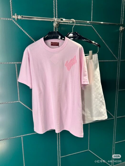구찌 핑크 반팔 티셔츠 레플리카 미러급 SA급 S급 고퀄리티 하이엔드 최상급 의류 [남성여성공용] 13